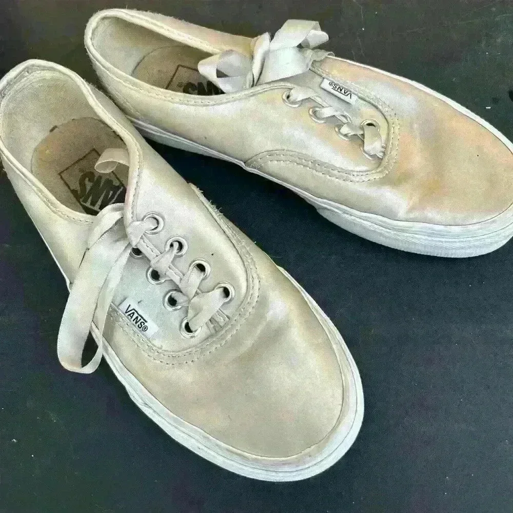 Vans Festival Satin Taupe Sneakers Size 6‎